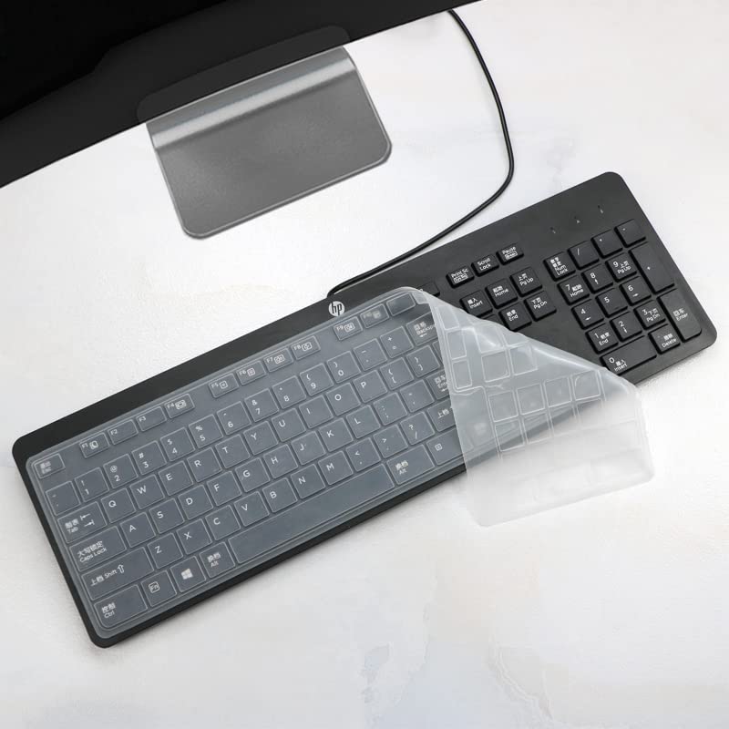 CaseBuy Keyboard Cover for HP USB Slim Business Keyboard KU-1469 SK-2120 KB-1469 803181 and HP EliteOne 800 G4 All-in-One PC, HP Slim Keyboard Protector Skin, Clear - Image 3